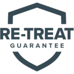 Re-Teat Guarantee logo. At East End Tick Control, if pests come, so do we—to retreat at no additional cost.